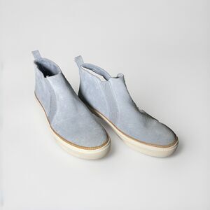 Toms Bryce Stone Grey Suede Slip On Sneaker Shoe Womens Size 10